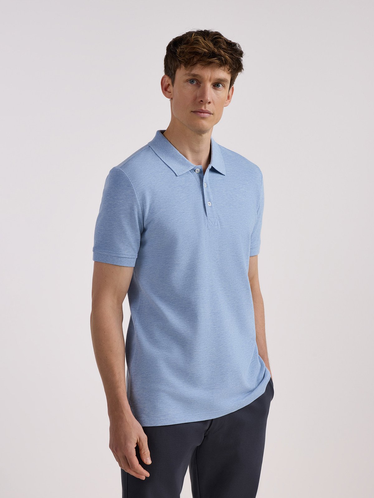Girav Madrid Klassisches Poloshirt, Ice Blue - Bild 3