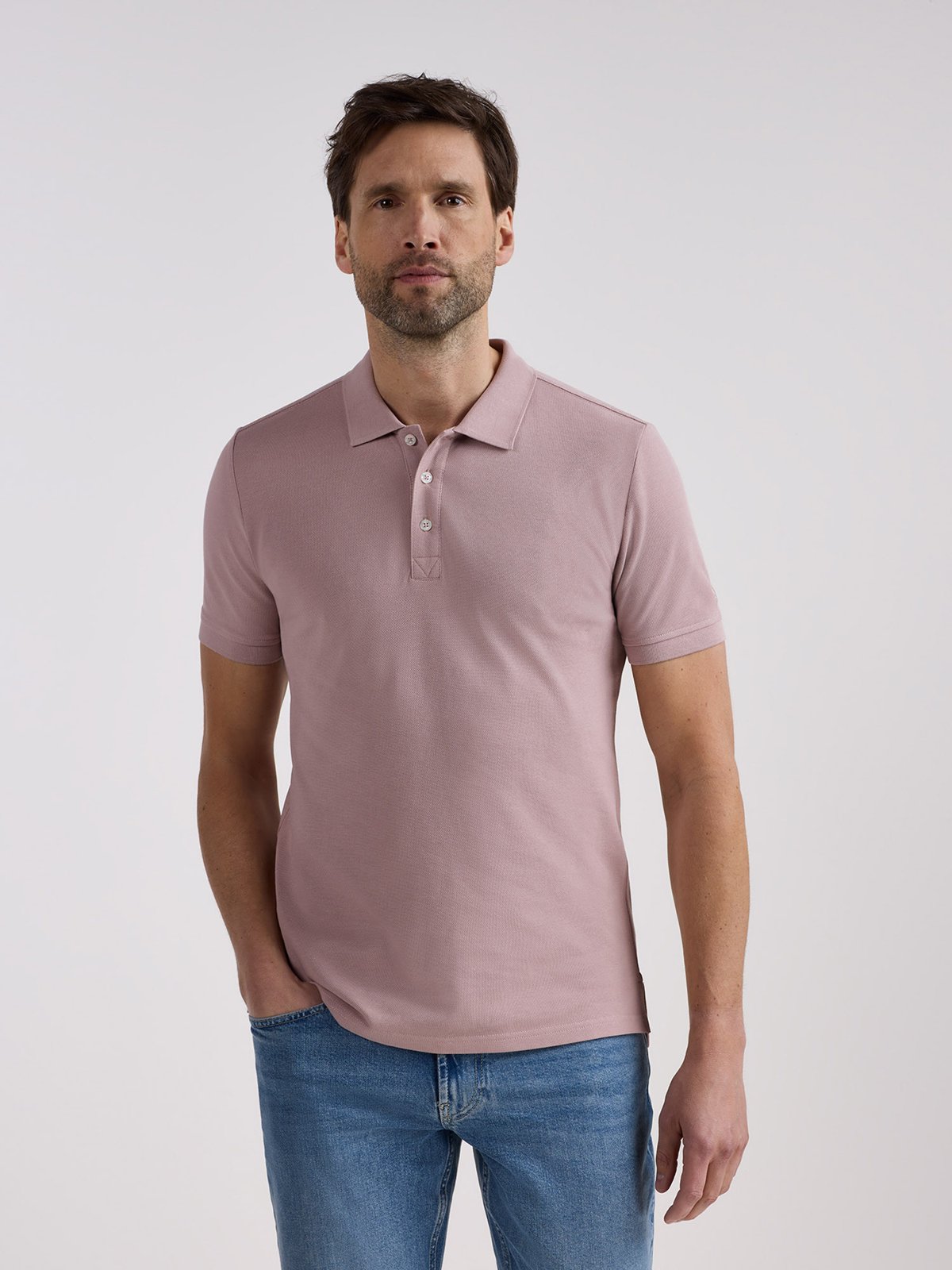 Girav Madrid Klassisches Poloshirt, Mauve Red - Bild 3