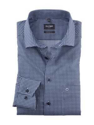 OLYMP Luxor, Businesshemd, Modern Fit, Global Kent, Bleu