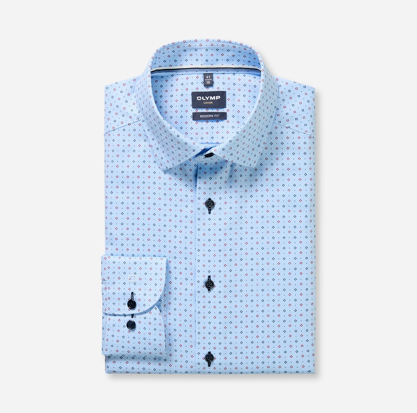 OLYMP Luxor, Businesshemd, Modern Fit, Under Button-down, Bleu - Bild 2