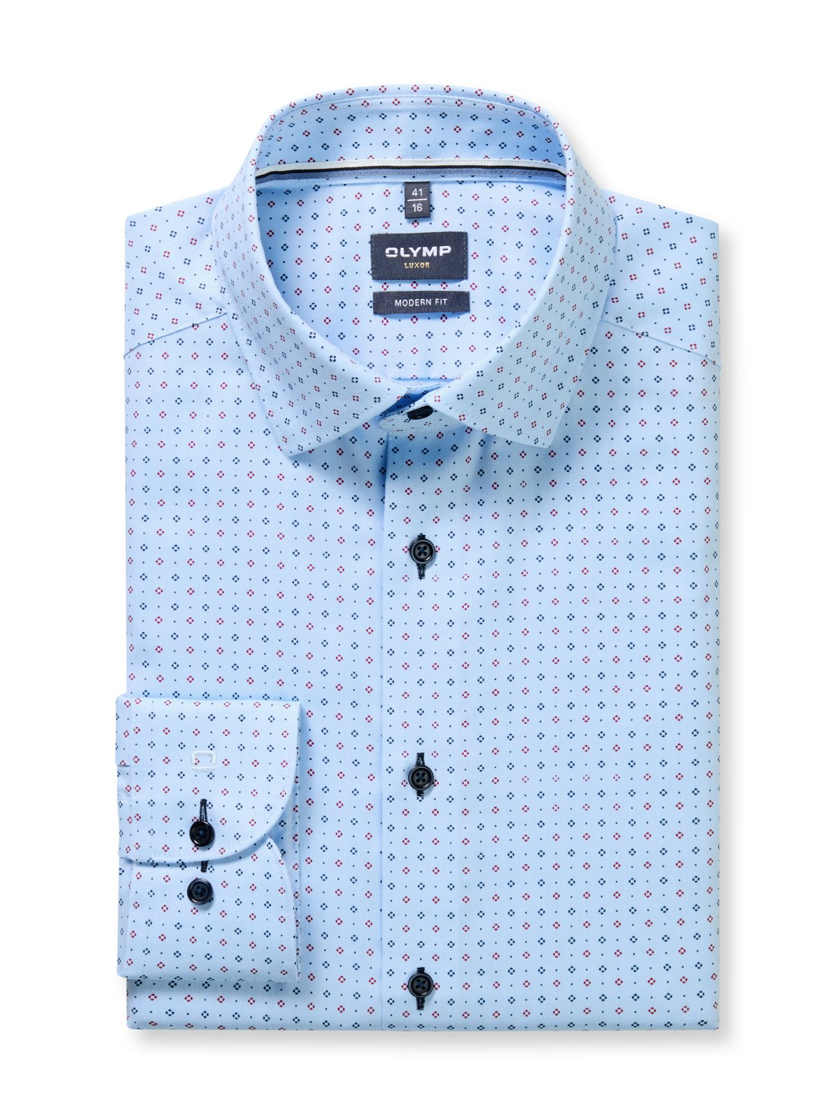 OLYMP Luxor, Businesshemd, Modern Fit, Under Button-down, Bleu - Bild 1