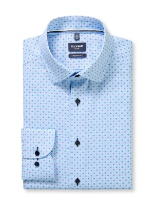 OLYMP Luxor, Businesshemd, Modern Fit, Under Button-down, Bleu