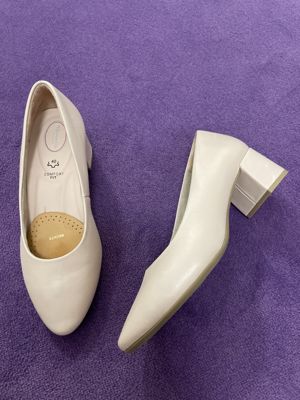 Comfort Fit Pumps Beige-Nude (Blockabsatz ca. 4 cm)