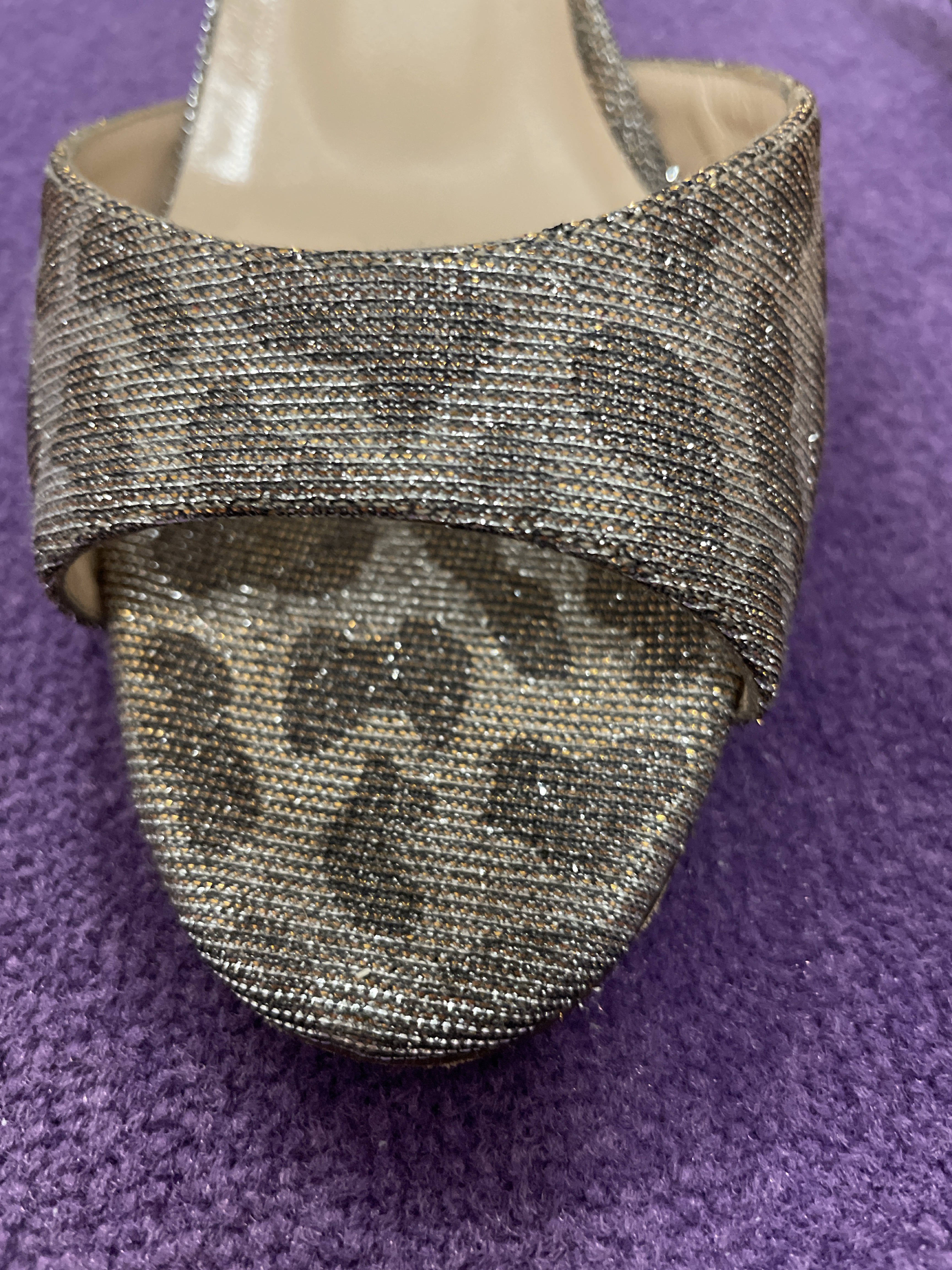 Open-Toe Sandalen-Stiletto mit Knöchelriemen (Kristall-Mesh, Animal-Jacquard) - Bild 3