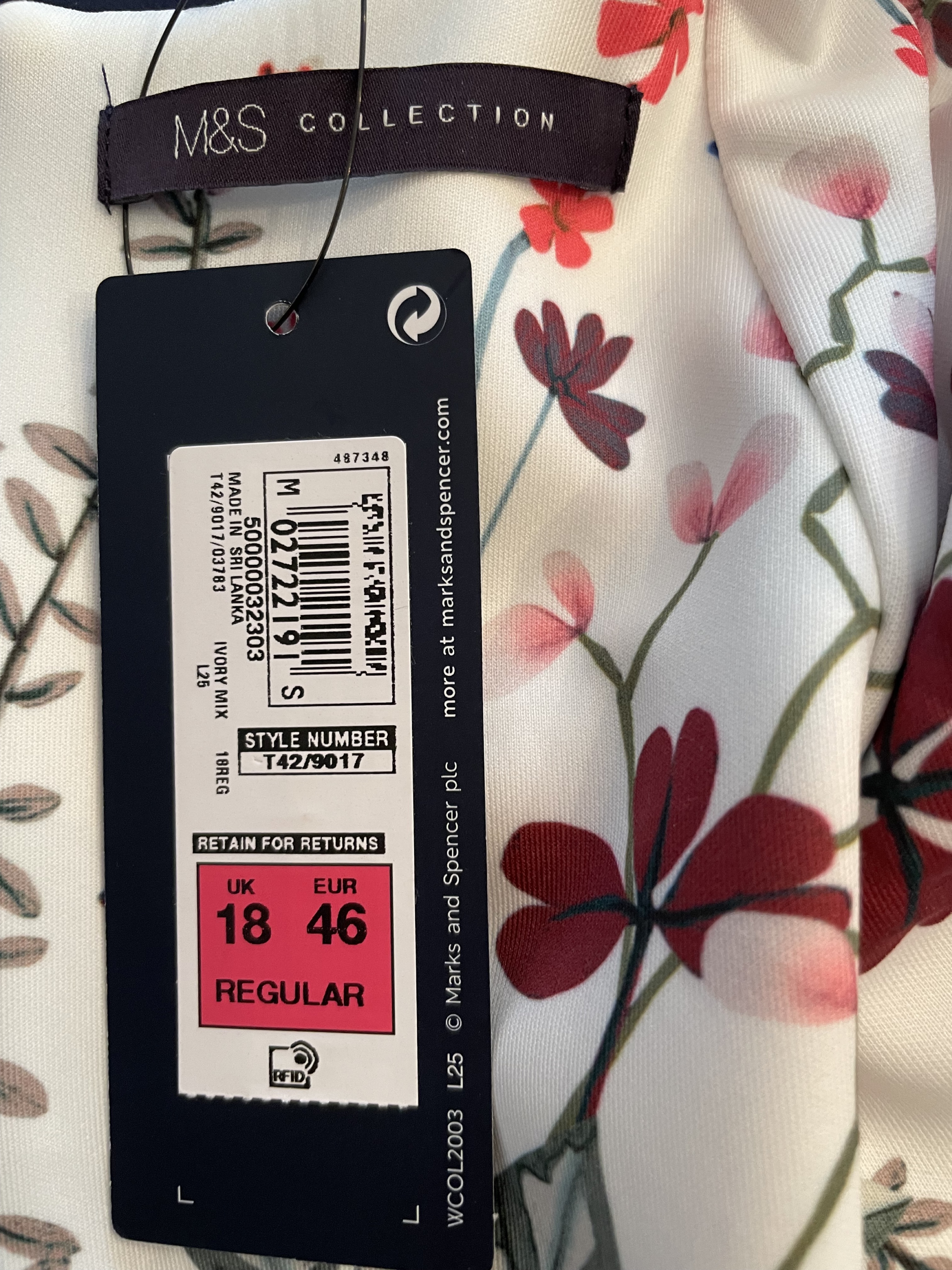 Floral Bodycon/Sheath Dress (UK 18 / EU 46) – knee-length - Bild 3