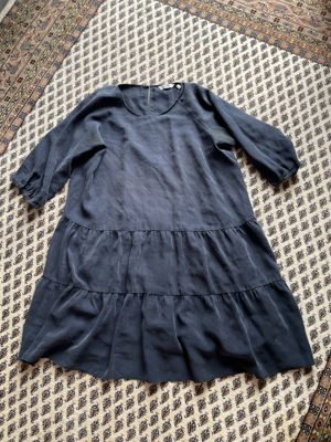 A-Linien-Webkleid mit zwei Volants