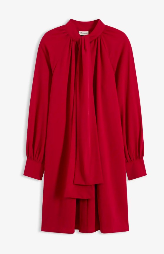 Blusenkleid mit Schluppenkragen