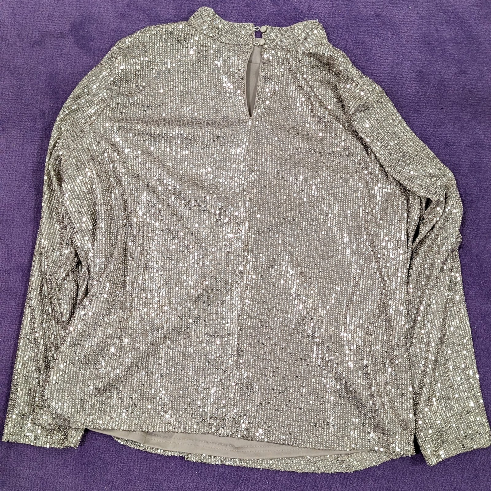 BODYFLIRT Silberne Paillettenbluse - Bild 2