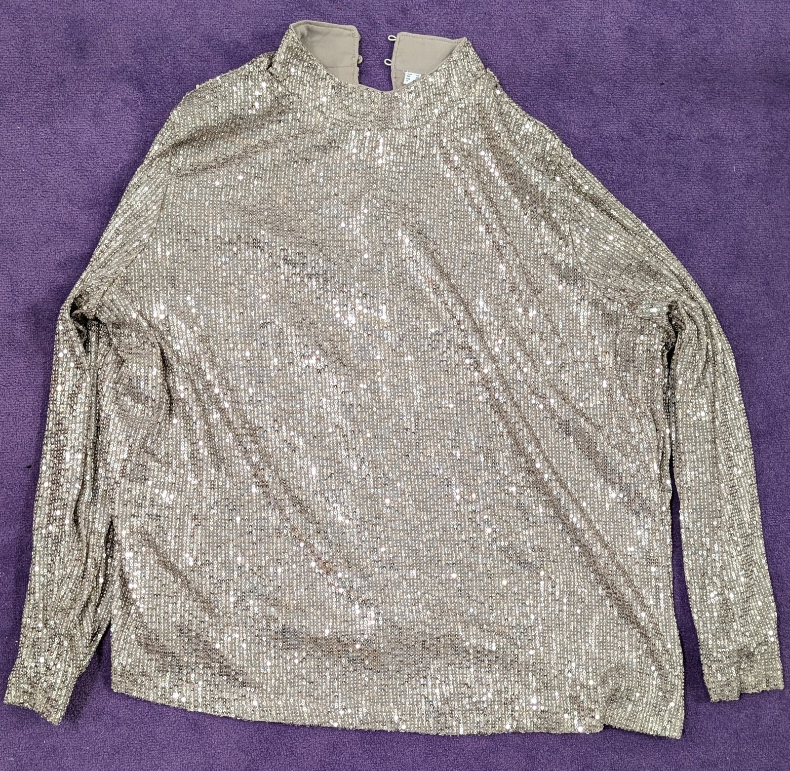 BODYFLIRT Silberne Paillettenbluse - Bild 1
