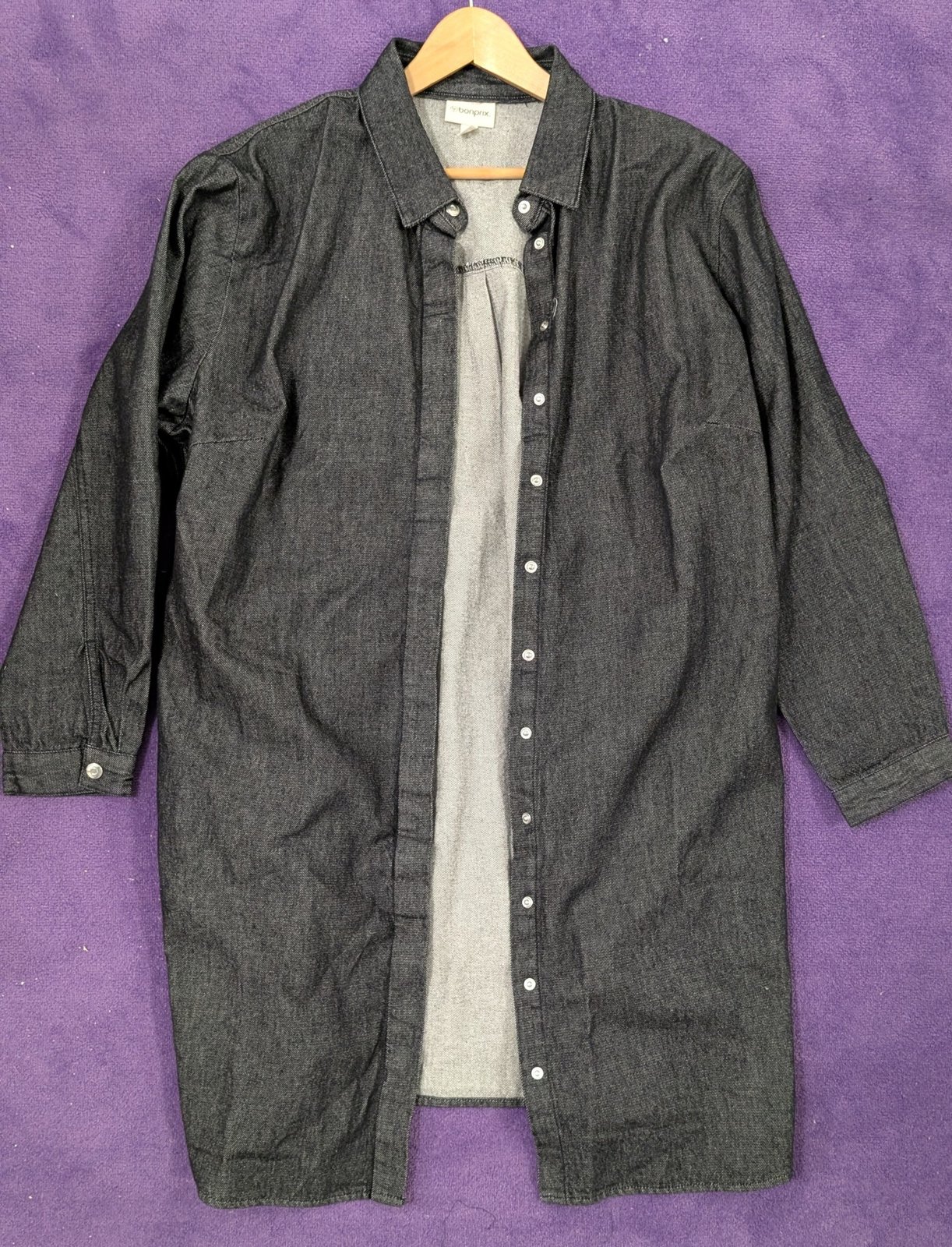 bonprix Dunkelgraues Hemdblusenkleid - Bild 1