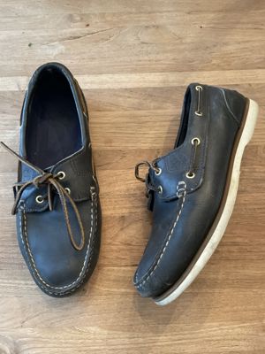 Bootsschuhe mit heller Gummisohle, dunkelblau