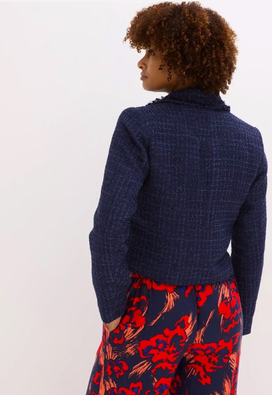 Bouclé-Blazer mit dekorativen Knöpfen - Bild 3