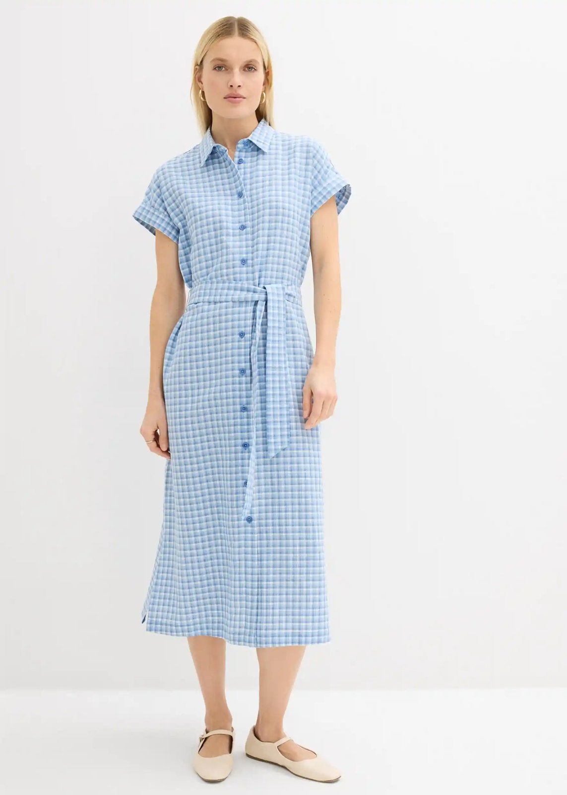 Hemdblusenkleid arcticblau - Bild 2