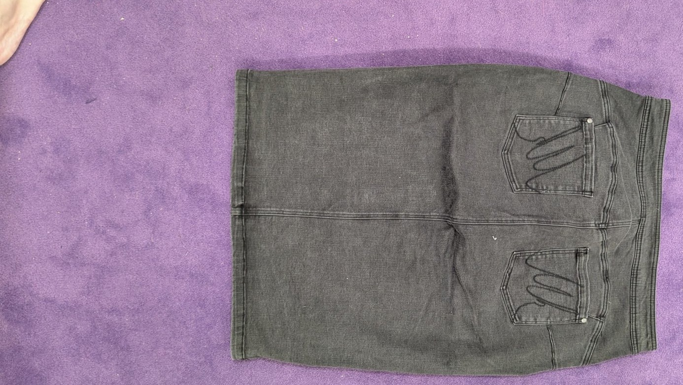 Jeansrock mit Knöpfen, anthrazit - Bild 2