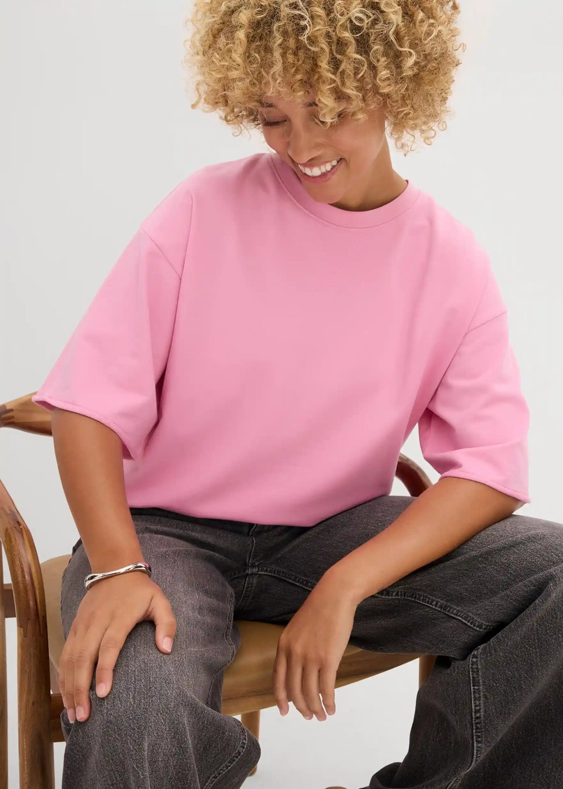 Long-Sweatshirt blütenpink - Bild 6