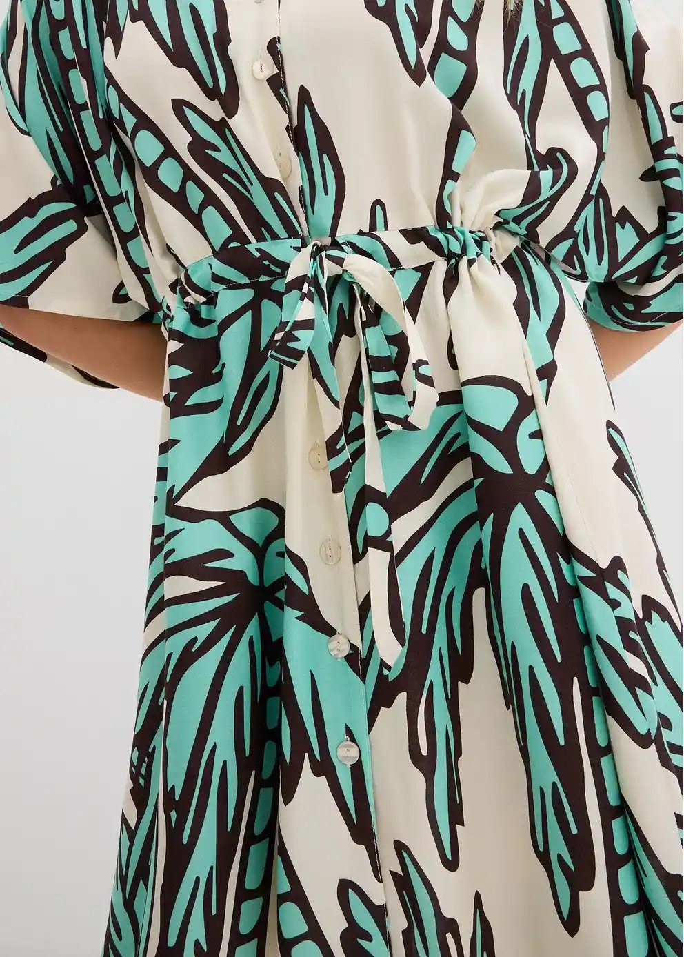 Minikleid mit Kimono-Ärmeln dunkelblau floral - Bild 6