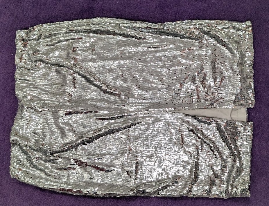 Paillettenrock, silber - Bild 2