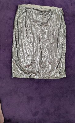 Paillettenrock, silber