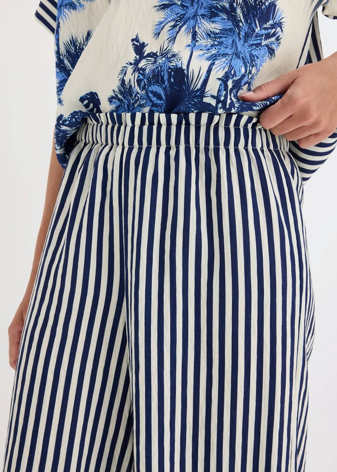 Palazzo-Hose blau/wollweiß gestreift - Bild 5