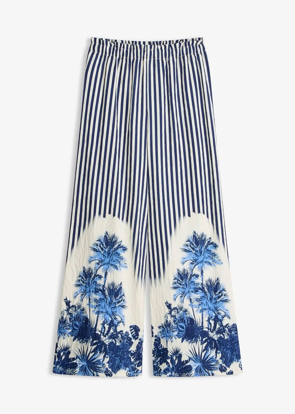 Palazzo-Hose blau/wollweiß gestreift - Bild 1