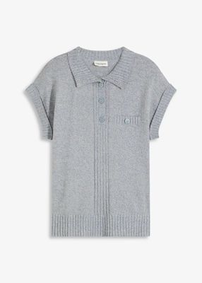 Polo-Pullover mit Baumwolle rauchblau