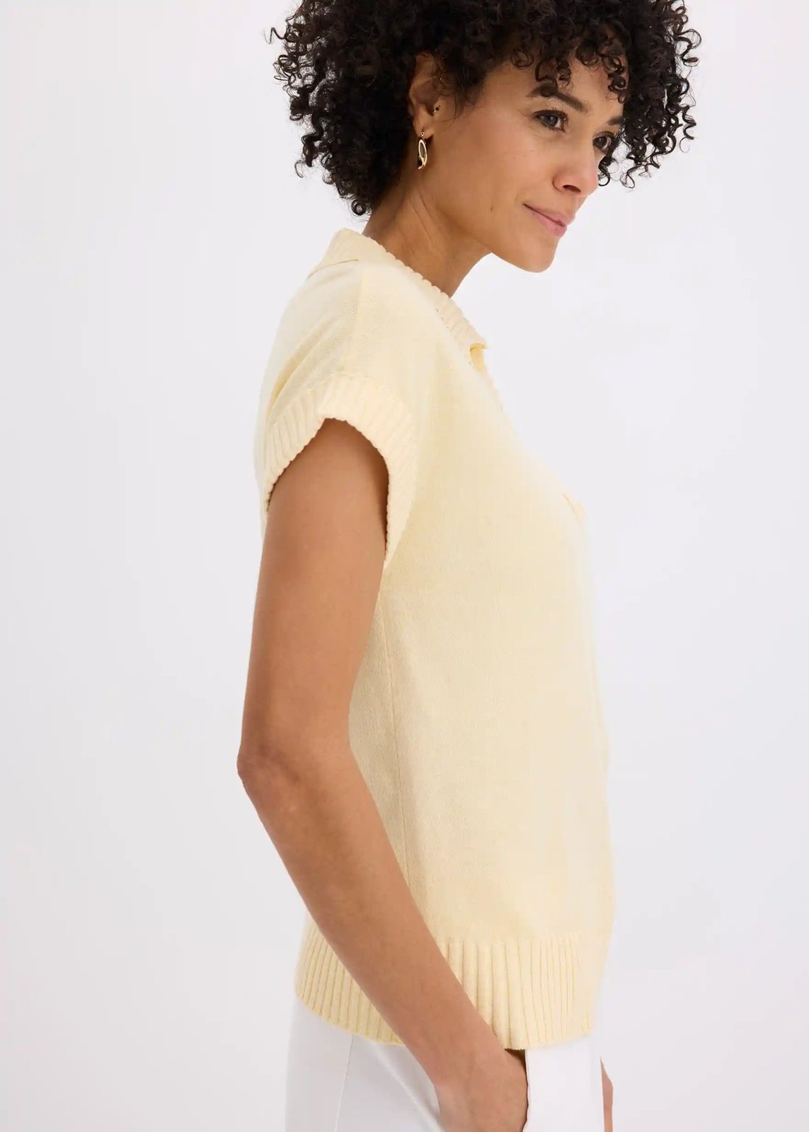 Polo-Pullover pastellgelb - Bild 5