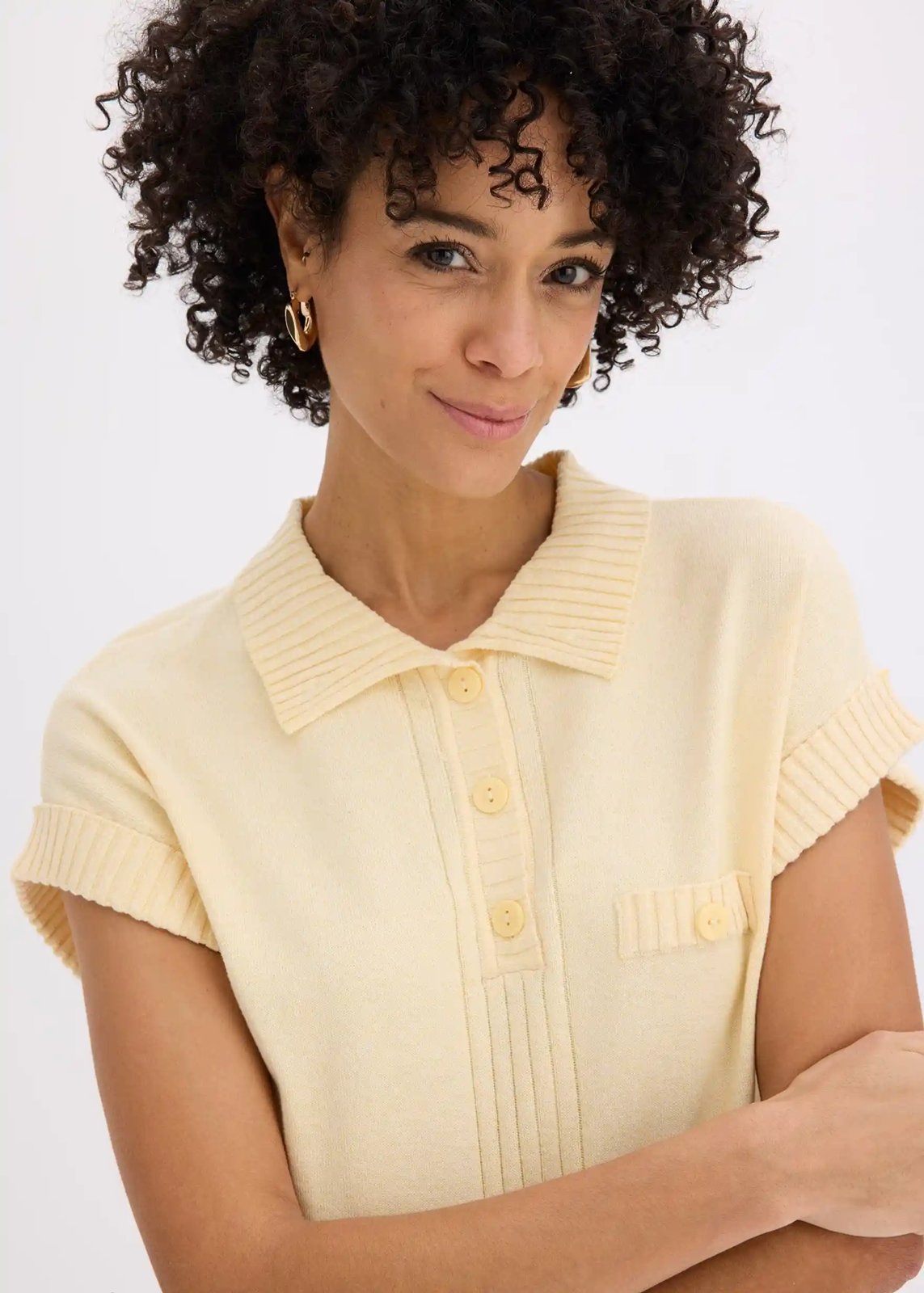 Polo-Pullover pastellgelb - Bild 6
