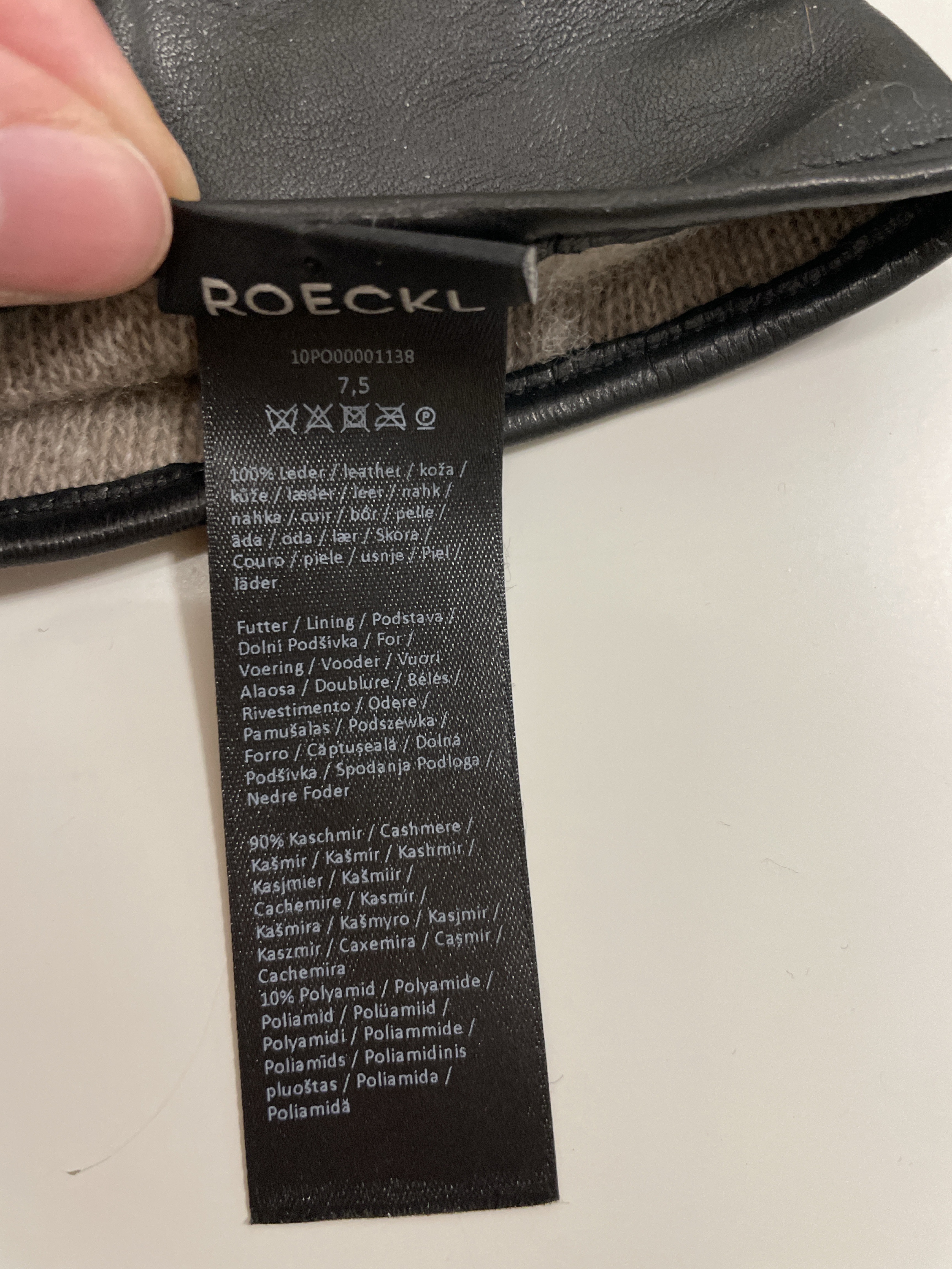 Röckl Lederhandschuhe (Cashmere-Futter) Gr. 7,5 - Bild 3
