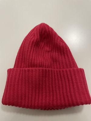 Strickmütze / Beanie mit Umschlag (Rippenstrick)