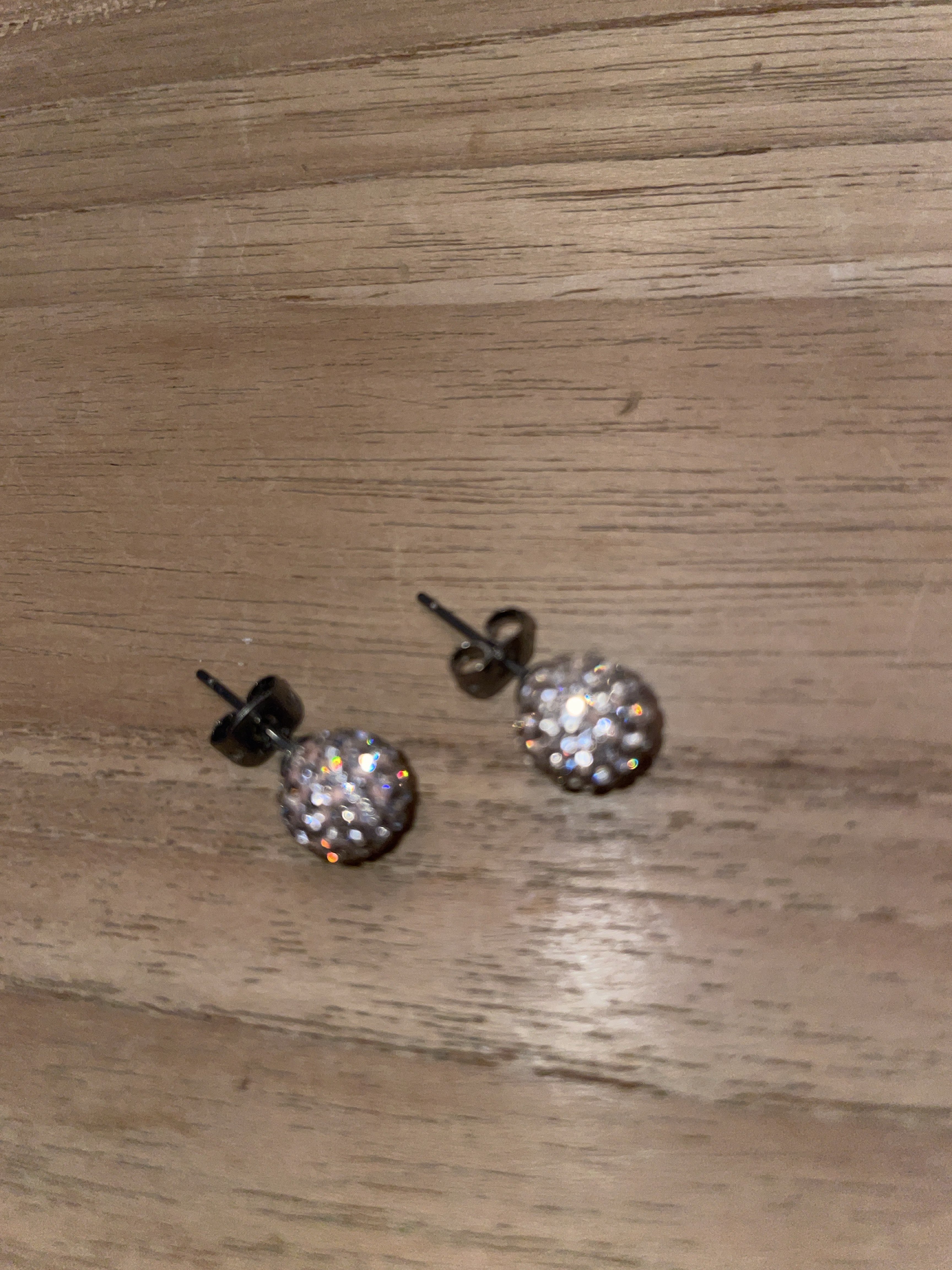Pavé-Kugel Ohrstecker Altrosa (Ø 0,5 cm)