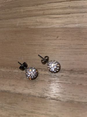 Pavé-Kugel Ohrstecker Altrosa (Ø 0,5 cm)