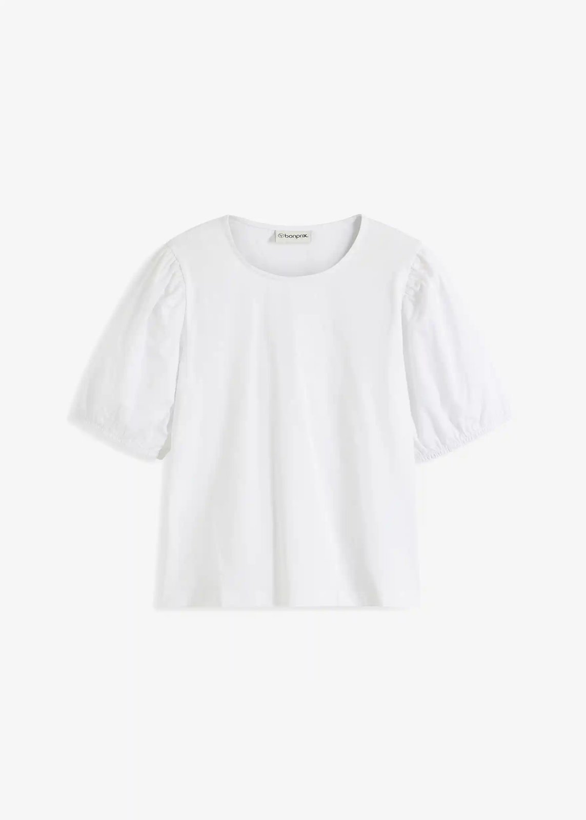 Shirt mit Ballonärmeln weiß - Bild 1