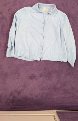 Strickjacke, hellblau