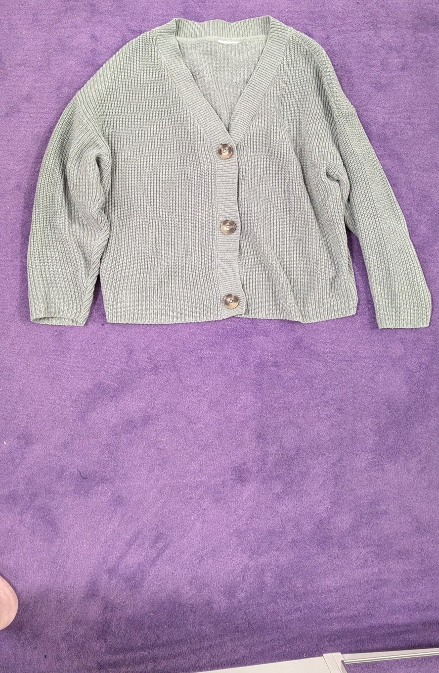 Strickjacke, hellgrau - Bild 1