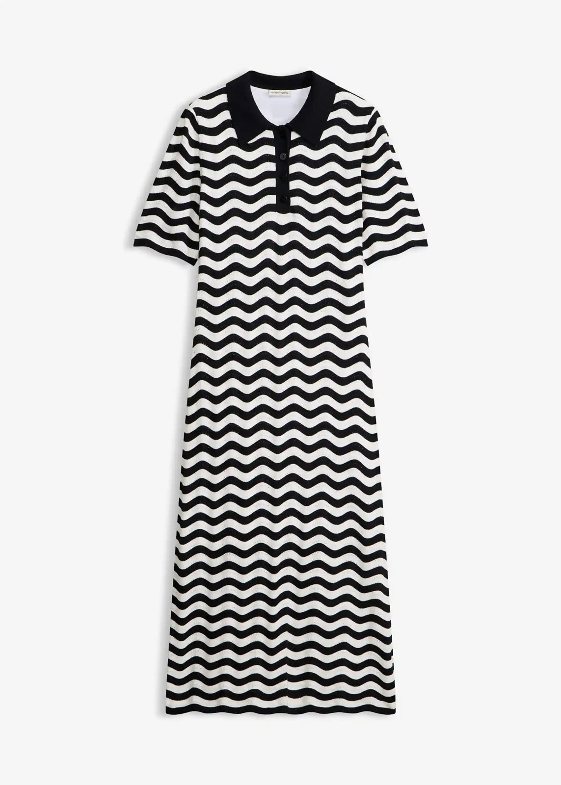 Strickkleid schwarz/weiß - Bild 1
