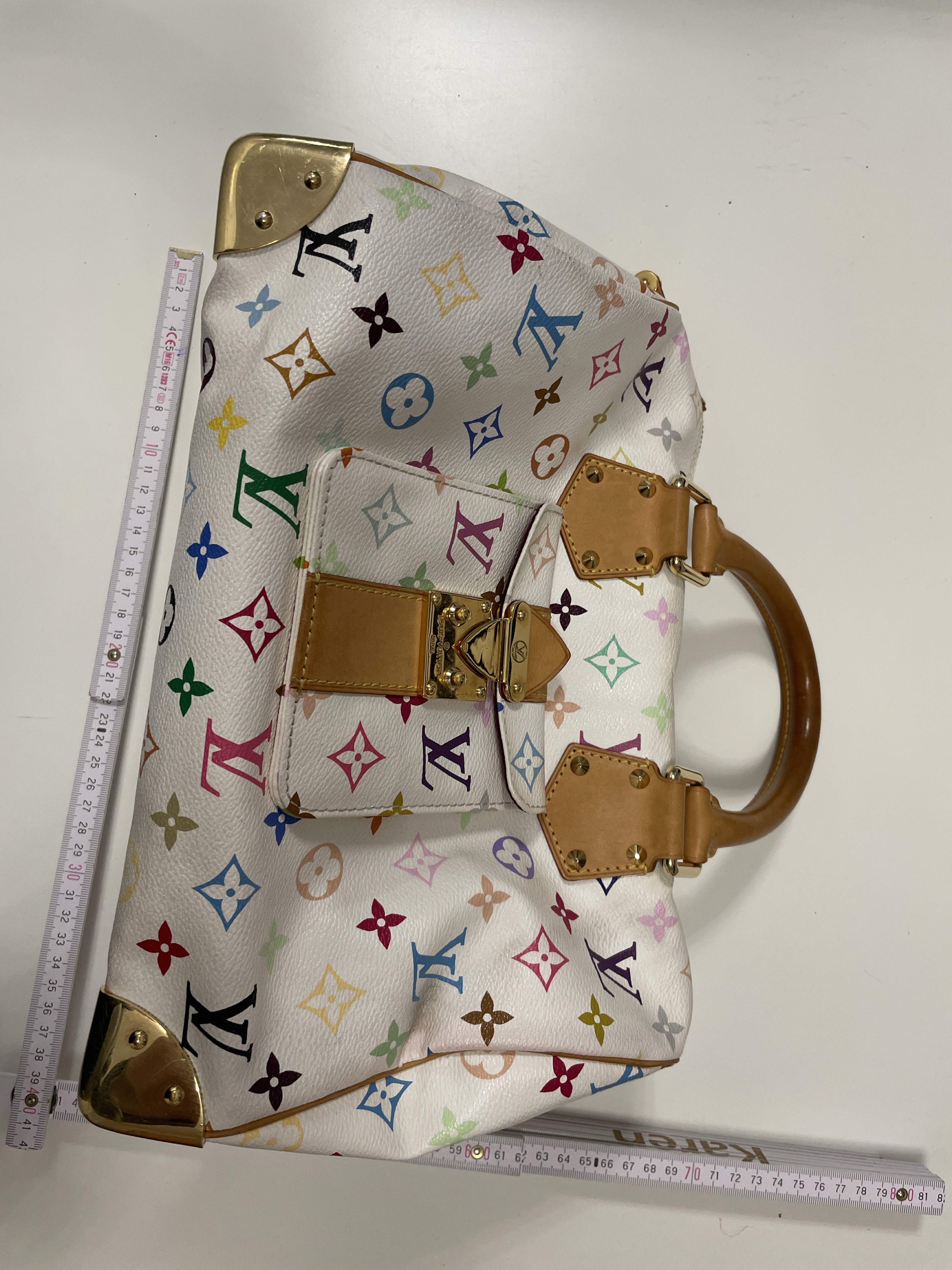 Speedy Multicolor Monogram (White)