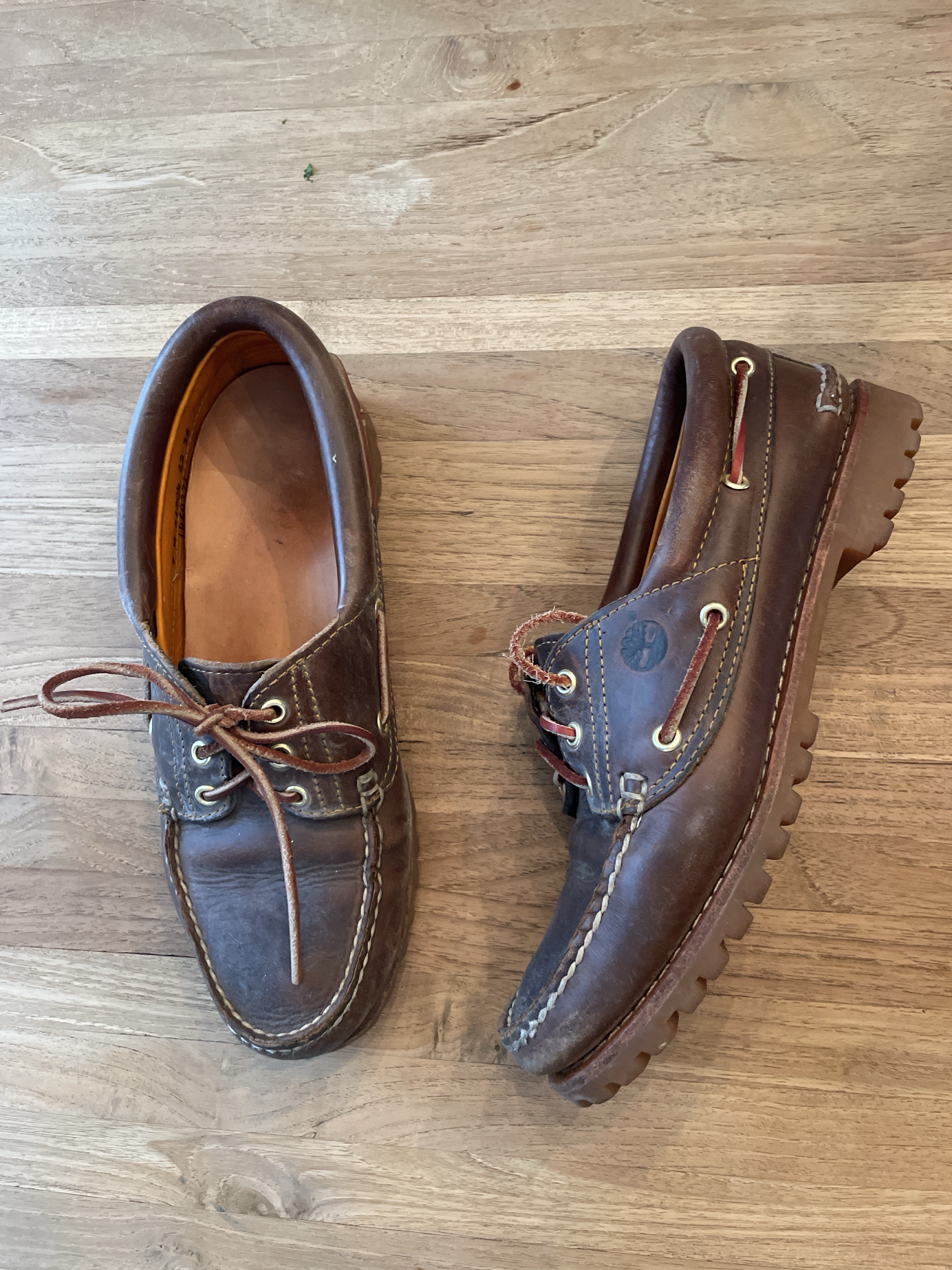 Timberland Lug Sole Boat Shoe (Moc-Toe) - Dark Brown Leather