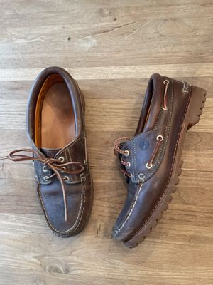Timberland Lug Sole Boat Shoe (Moc-Toe) - Dark Brown Leather