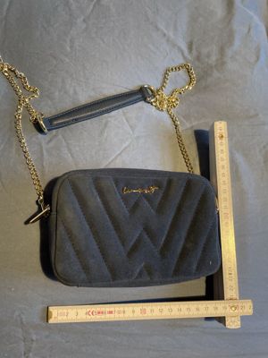 WEAT Veloursleder Crossbody-Tasche mit Kettenriemen